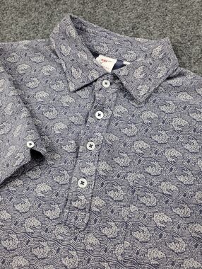 Uniqlo X Michael Bastian Polo Shirt Large Japanese Koi Fish Print Pique Cotton